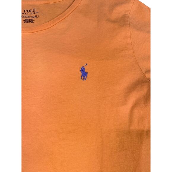 Polo Ralph Lauren Short Sleeve Shirt XL Crew Neck Creamsicle Cotton Polo Pony - Picture 3 of 7